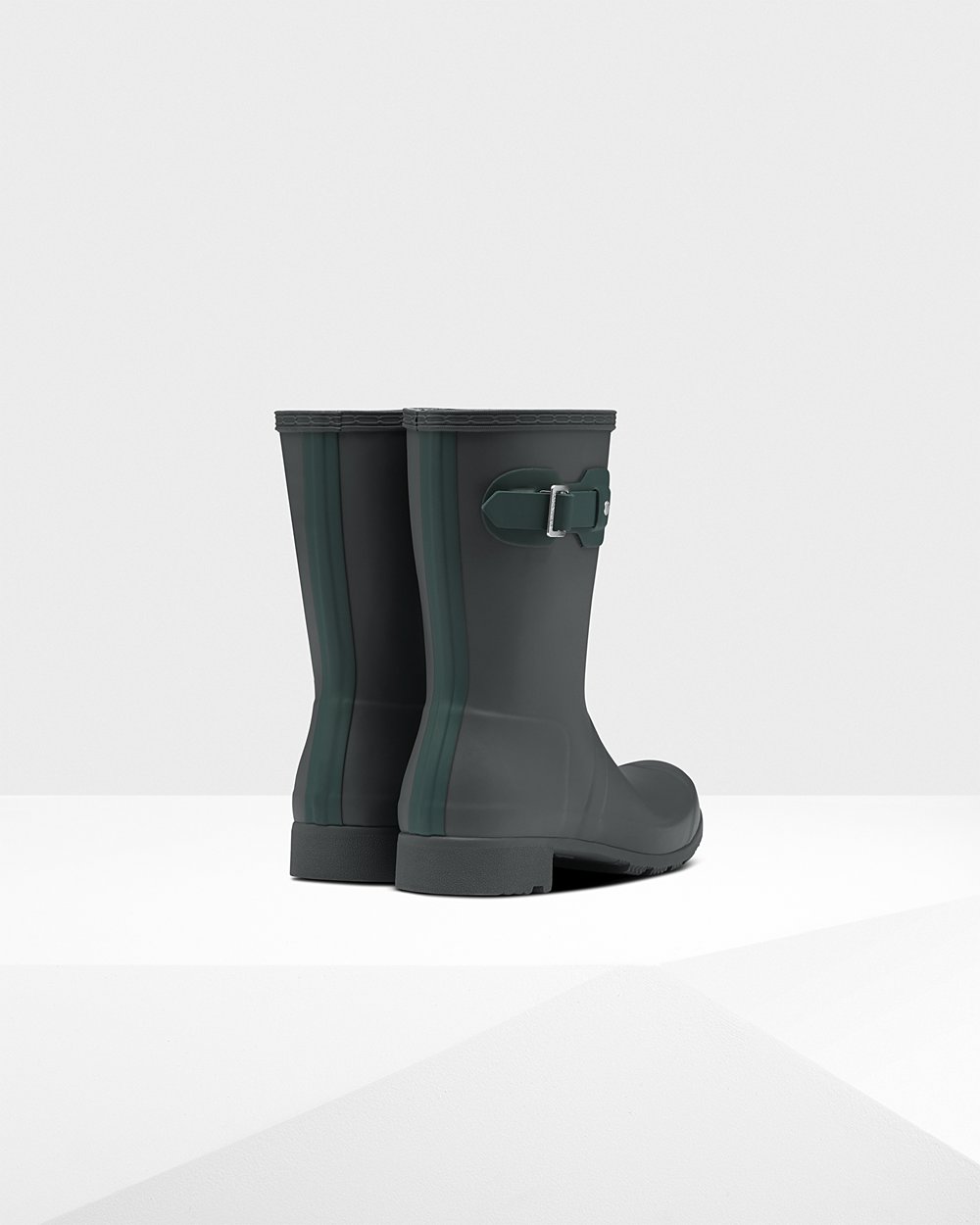 Galochas Curtas Hunter Feminina Verdes Escuro - Original Tour Foldable - 28SWNOFXR